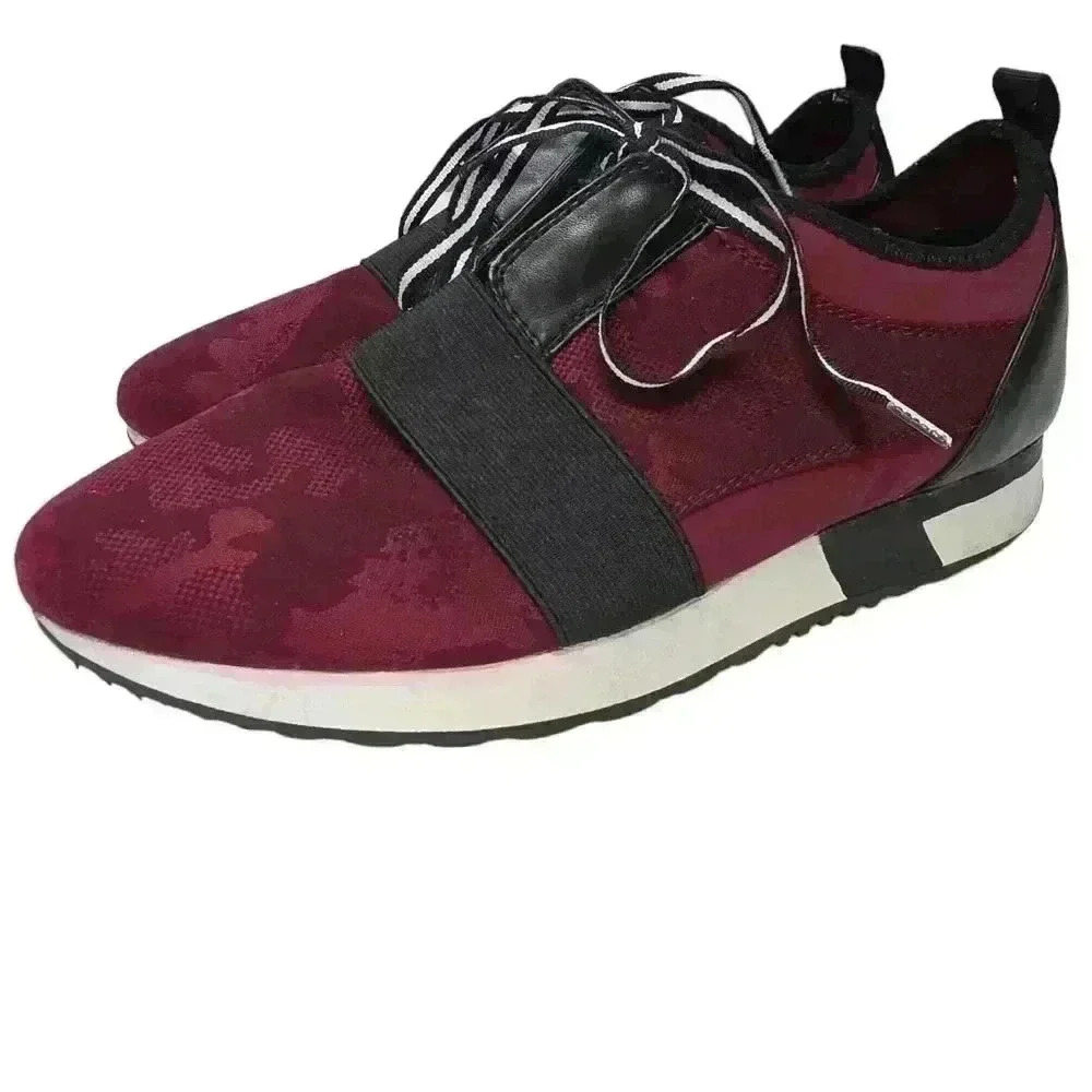 Steve Madden Burgandy Black Lace-up Shoes  ATTACK/ATTAO1S1 Geometric Size 9.5
